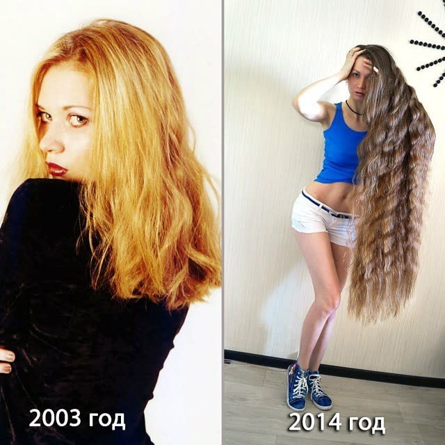 Nuestra protagonista decidió dejarse crecer el pelo en 2003 y, desde entonces, su melena está cerca de tocar el suelo. ¡Menudo cambio de look! (Foto: Instagram / @dashik_gubanova).