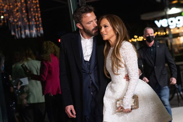 Jennifer Lopez and Ben Affleck at the premiere of her film Marry Me earlier this year (Photo: VALERIE MACON via Getty Images)