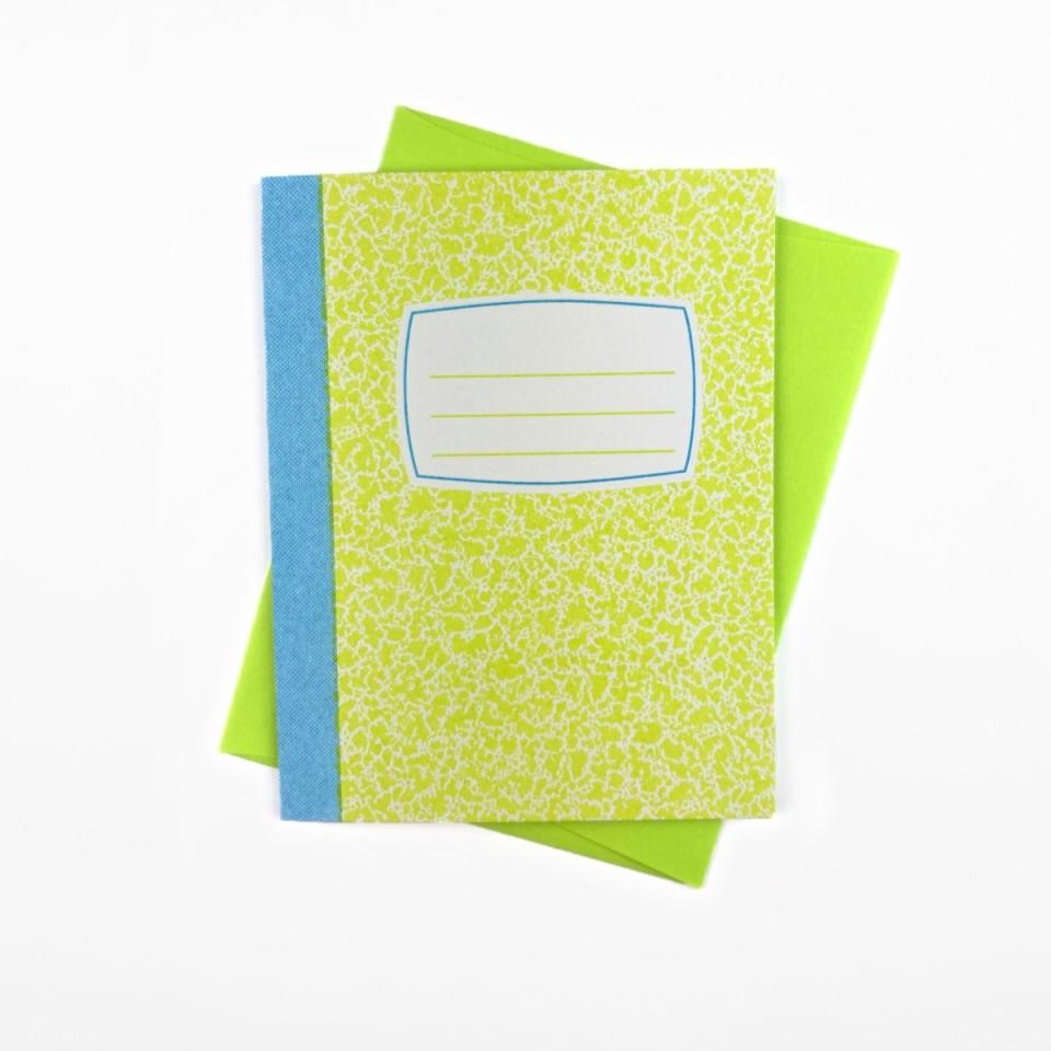 <p><a href="https://www.nextchapterstudio.com/collections/cards/products/composition-lime-green-and-blank-risograph-greeting-card" rel="nofollow noopener" target="_blank" data-ylk="slk:Shop Now;elm:context_link;itc:0;sec:content-canvas" class="link ">Shop Now</a></p><p>Composition Greeting Card</p><p>nextchapterstudio.com</p><p>$5.50</p>