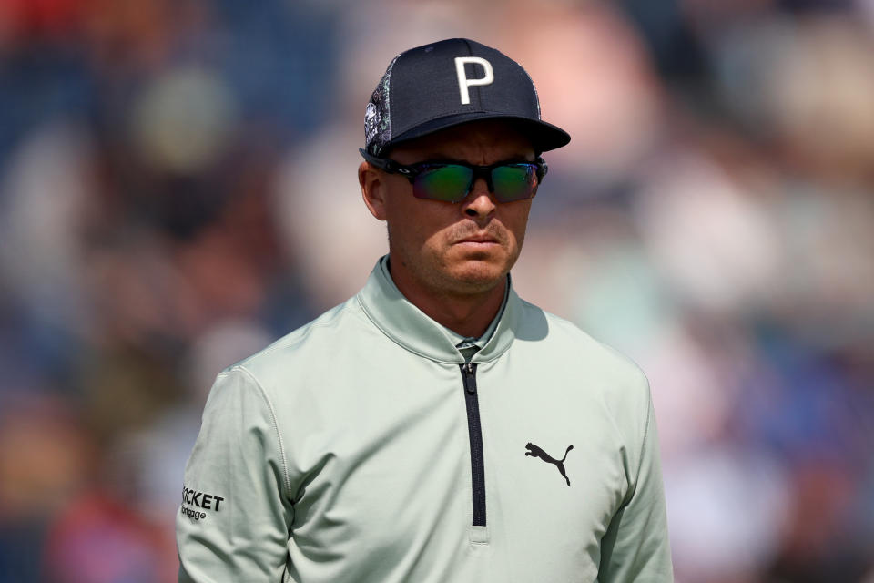 Rickie Fowler was one of the players left unhappy by Royal Liverpool&#39;s closing holes. (Jared C. Tilton/Getty Images)