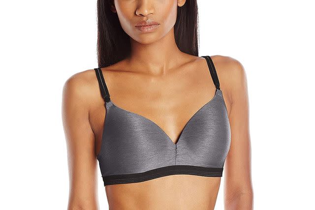 Warner's Play It Cool Wire Free Cooling Racerback Bra Dark Gray