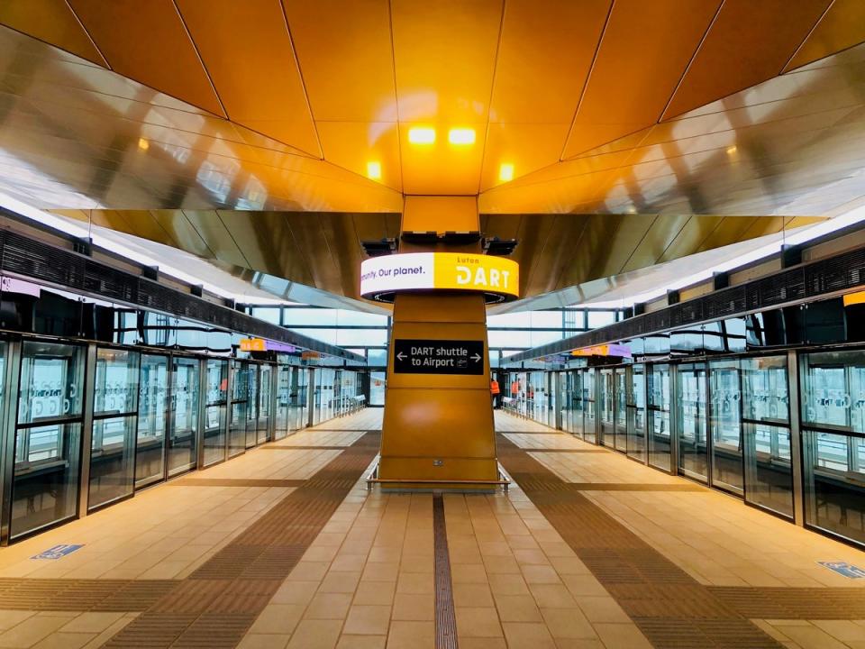 The Dart shuttle station beside Luton Parkway rail station (Ross Lydall)