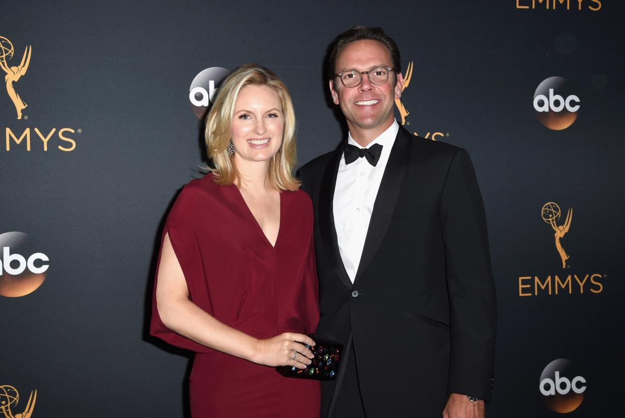 Kathryn Murdoch, pictured with husband James, has urged Fox News to report the fact that allegations of widespread voter fraud are not true (Getty Images)