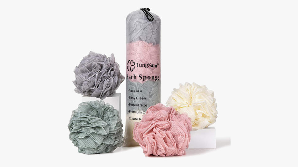 TungSam 4-Color Bath Loofah Set