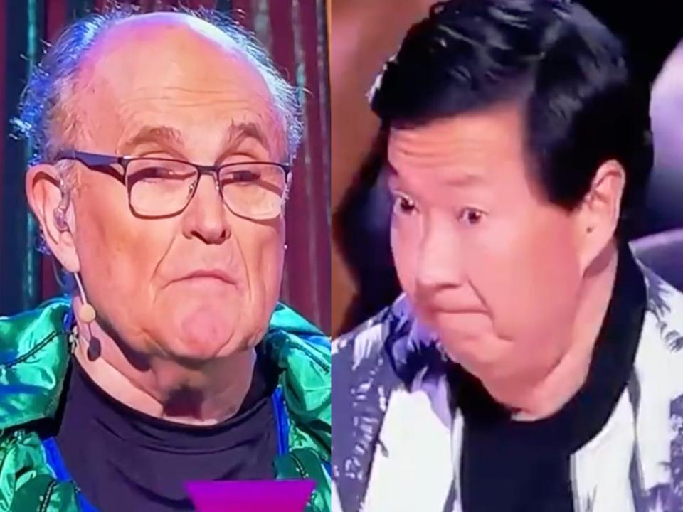 Rudy Giuliani and Ken Jeong on ‘The Masked Singer’ (Fox / Twitter)