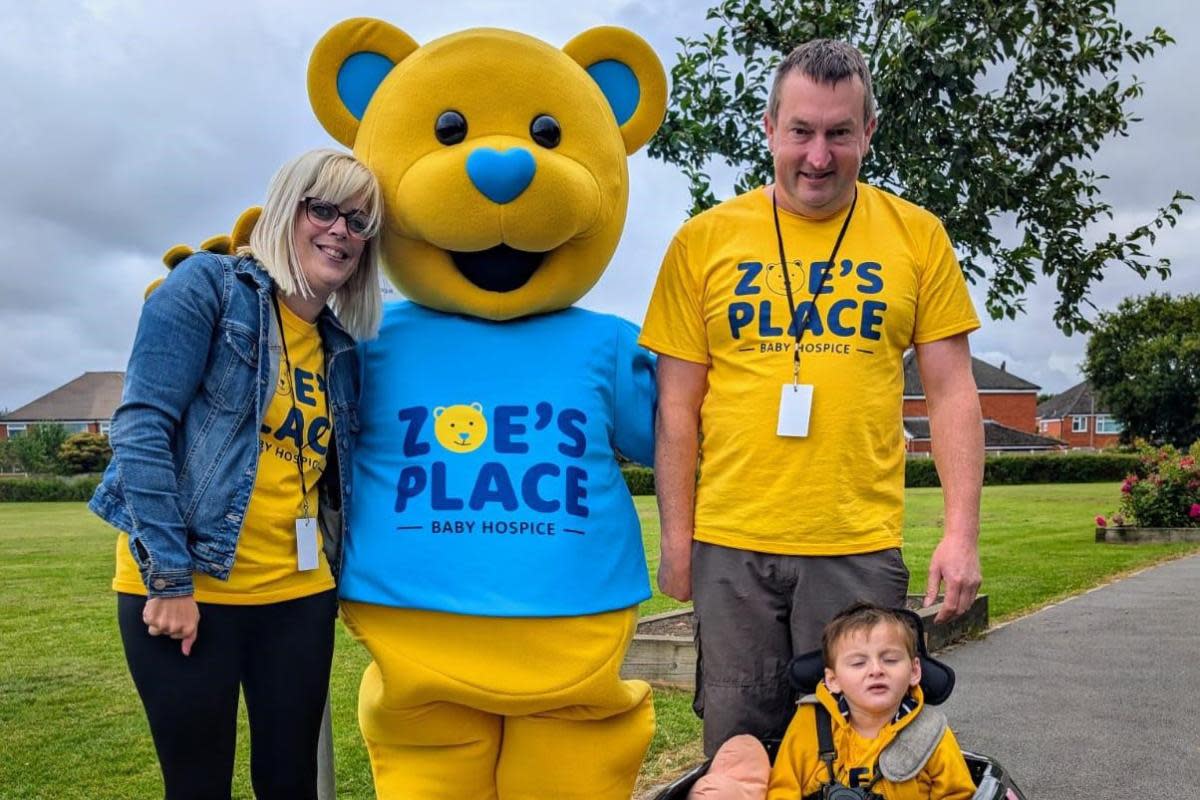 Claire, Graham and Evie Withington have been raising money for Zoe's Place <i>(Image: Supplied)</i>