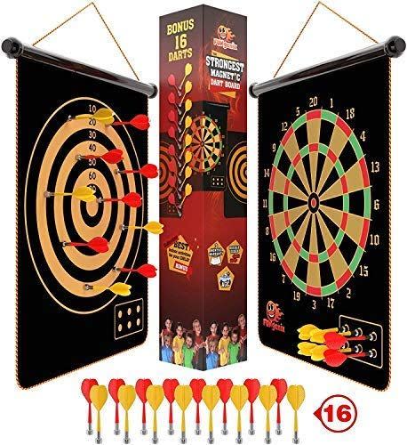 7) Fungenix, Magnetic Dart Board For Kids, Indoor Outdoor Darts Game, 12pcs Magnetic Darts, Double Sided Board Games Set, Best Toys Gifts For Teenage Age 5 6 7 8 9 10 11 12 13 14 15 16 Years Old Boys