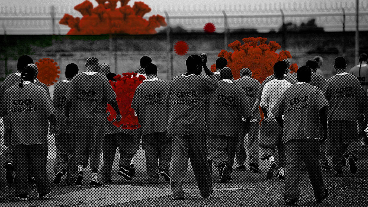 Governors could use clemency to dramatically reduce the incarcerated population. But only eight have taken advantage of this power amid the coronavirus pandemic. (Photo: Illustration: Damon Dahlen/HuffPost; Photos: Bloomberg/Getty Images)