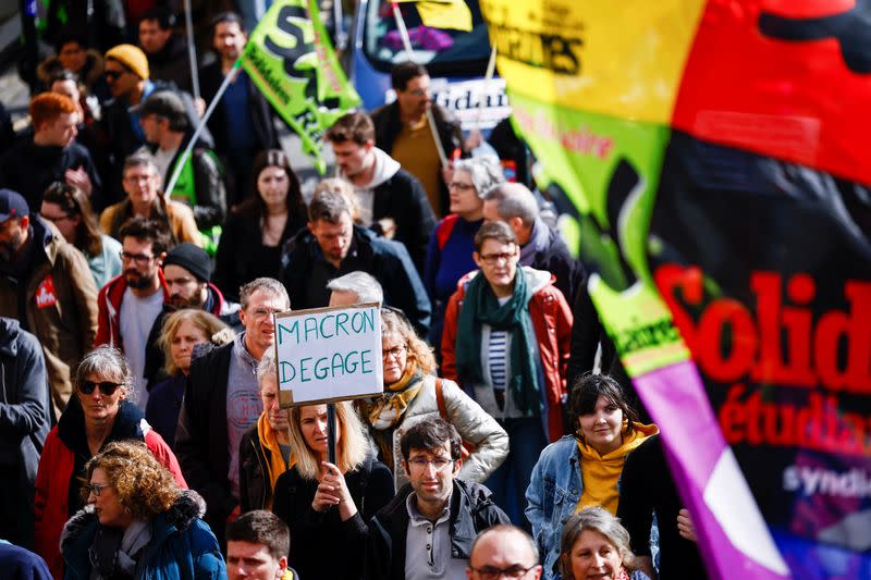 Anti-pension bill protest in Nantes