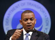 U.S. Transportation Secretary Anthony Foxx delivers an announcement at the Department of Transportation in Washington, U.S., May 16, 2014. REUTERS/Larry Downing/File Photo