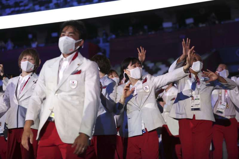 2021年7月23日，東京奧運（東奧），各國運動員進場，日本（AP）