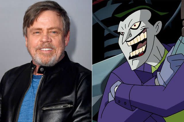 Frazer Harrison/Getty Images; WB Mark Hamill poses for a portrait; Mark Hamill voices the Joker on 'Batman: The Animated Series'