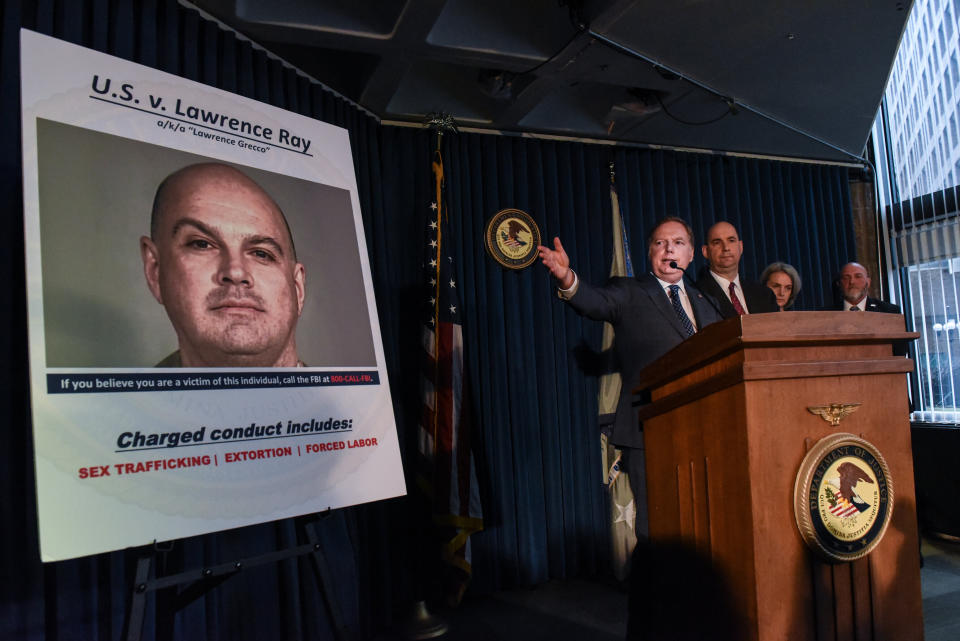 U.S. Attorney for the Southern District of New York Geoffrey Berman announces charges against Lawrence Ray on Tuesday in New York. (Photo: Stephanie Keith via Getty Images)