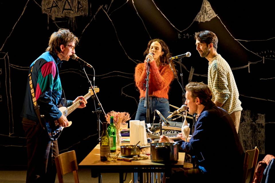 From left, Zachary Hart, Jessica Brown Findlay, Matt Smith and Shubham Saraf (Manuel Harlan)