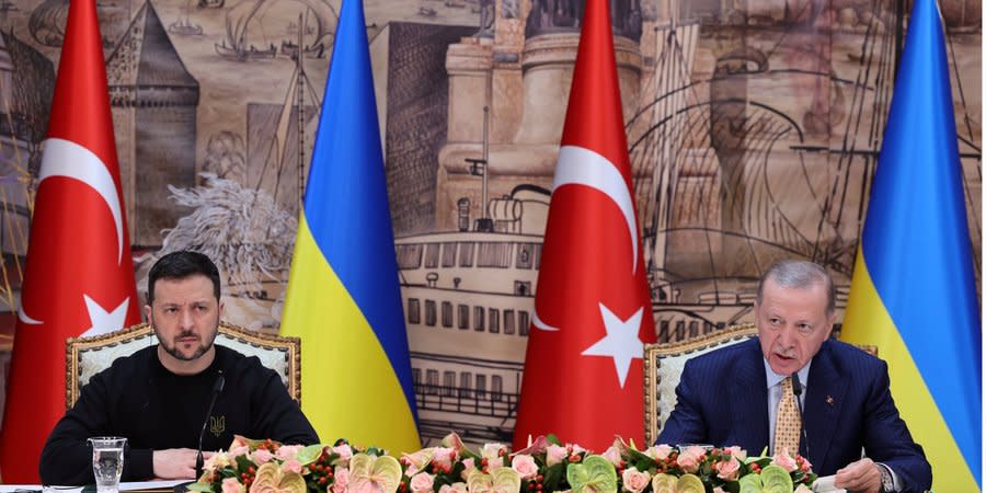 Volodymyr Zelenskyy and Recep Tayyip Erdogan