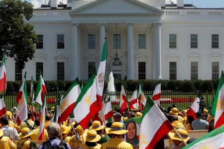 Activists hold Iranian resistance rally outside the White House in Washington