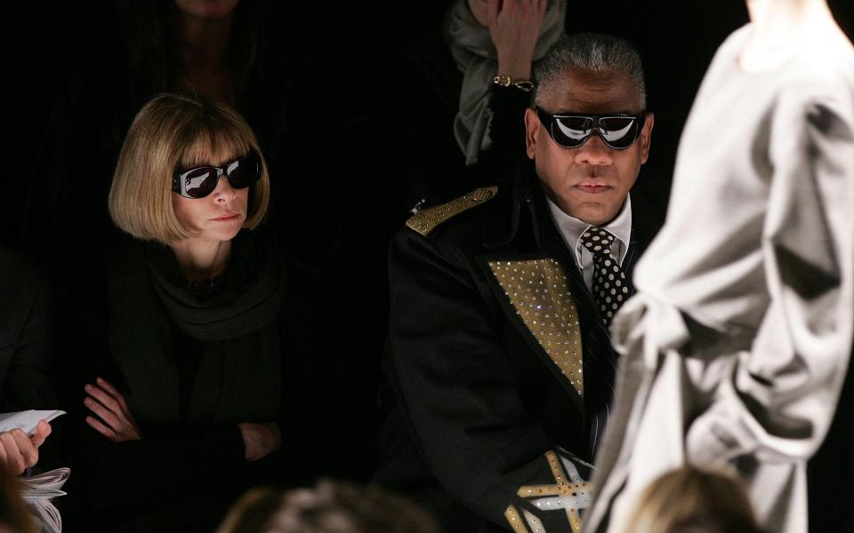 Carolina Herrera Fall 2007 andre leon talley anna wintour - Peter Kramer/Getty Images For IMG