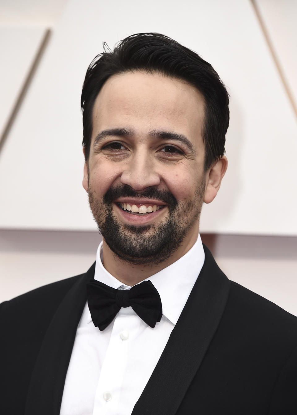 Lin-Manuel Miranda arrives at the Oscars on Sunday, Feb. 9, 2020, at the Dolby Theatre in Los Angeles. (Photo by Jordan Strauss/Invision/AP)