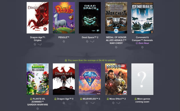 EA won't make money in the new Humble Origin Bundle