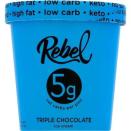 <p><strong>Rebel Ice Cream</strong></p><p>target.com</p><p><strong>$5.29</strong></p><p><a href="https://www.target.com/p/rebel-ice-cream-triple-chocolate-ice-cream-16oz/-/A-80145307" rel="nofollow noopener" target="_blank" data-ylk="slk:Shop Now;elm:context_link;itc:0;sec:content-canvas" class="link ">Shop Now</a></p><p>This low-carb, high-fat pint piles on the fudgy flavor with heaps of chocolate flakes. Chicory root fiber, monk fruit, egg yolks, and butter are some of the more natural ingredients, along with the sugar alcohol erythritol.</p><p><em>Per 2/3 cup: 190 cals, 18g fat; 19g total carbs; 0 total sugar, 0 added sugar; 11g sugar alcohol; 3g protein</em></p>