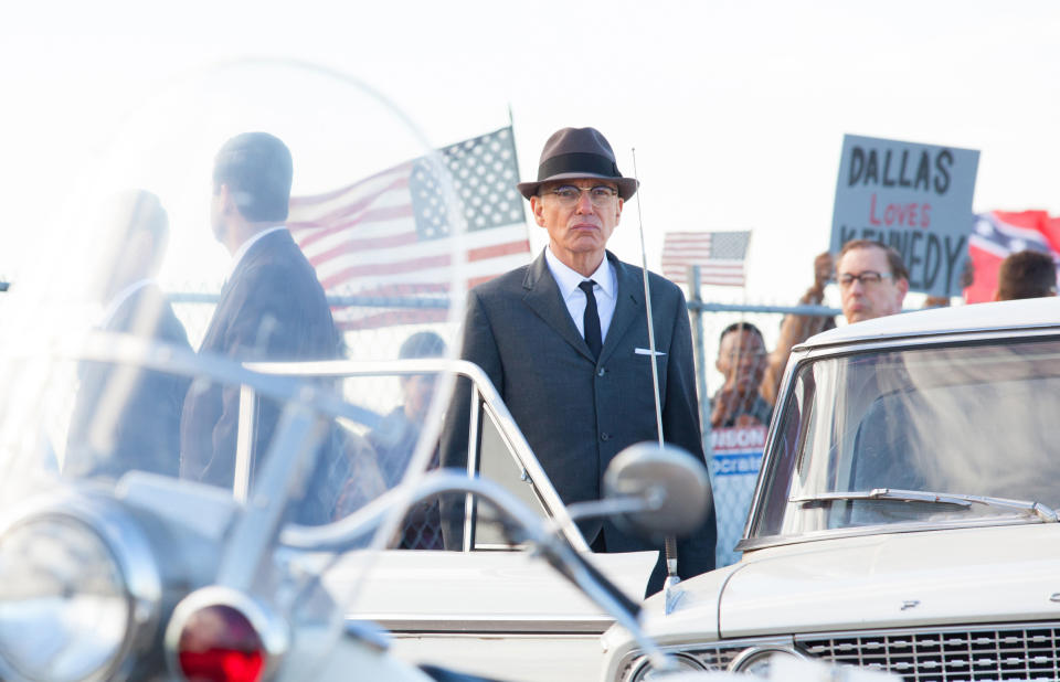 This film image released by Exclusive Media Entertainment shows Billy Bob Thornton as Forrest Sorrels, the head of the Secret Service in Dallas, in a scene from "Parkland." (AP Photo/ Exclusive Media Entertainment, Claire Folger)