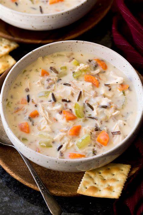 Chicken and Wild Rice Soup uses roasted chicken.