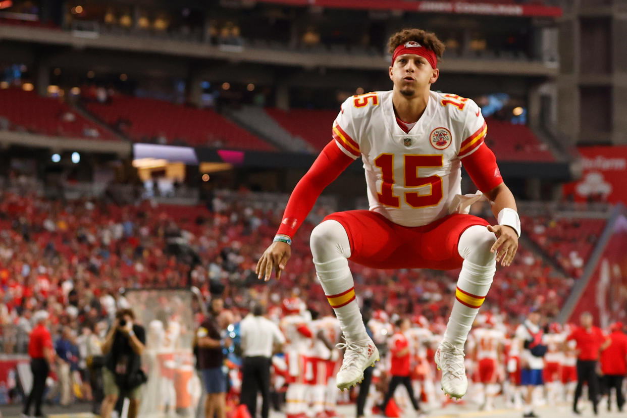 The Chiefs likely won't have to jump through hoops to field a winning team despite QB Patrick Mahomes' increased salaries over the next several years. (Photo by Christian Petersen/Getty Images)