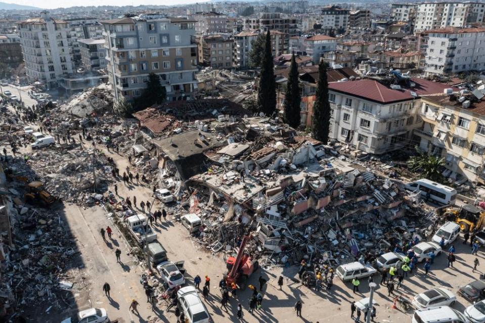 Earthquake destruction in the Turkish province of Hatay