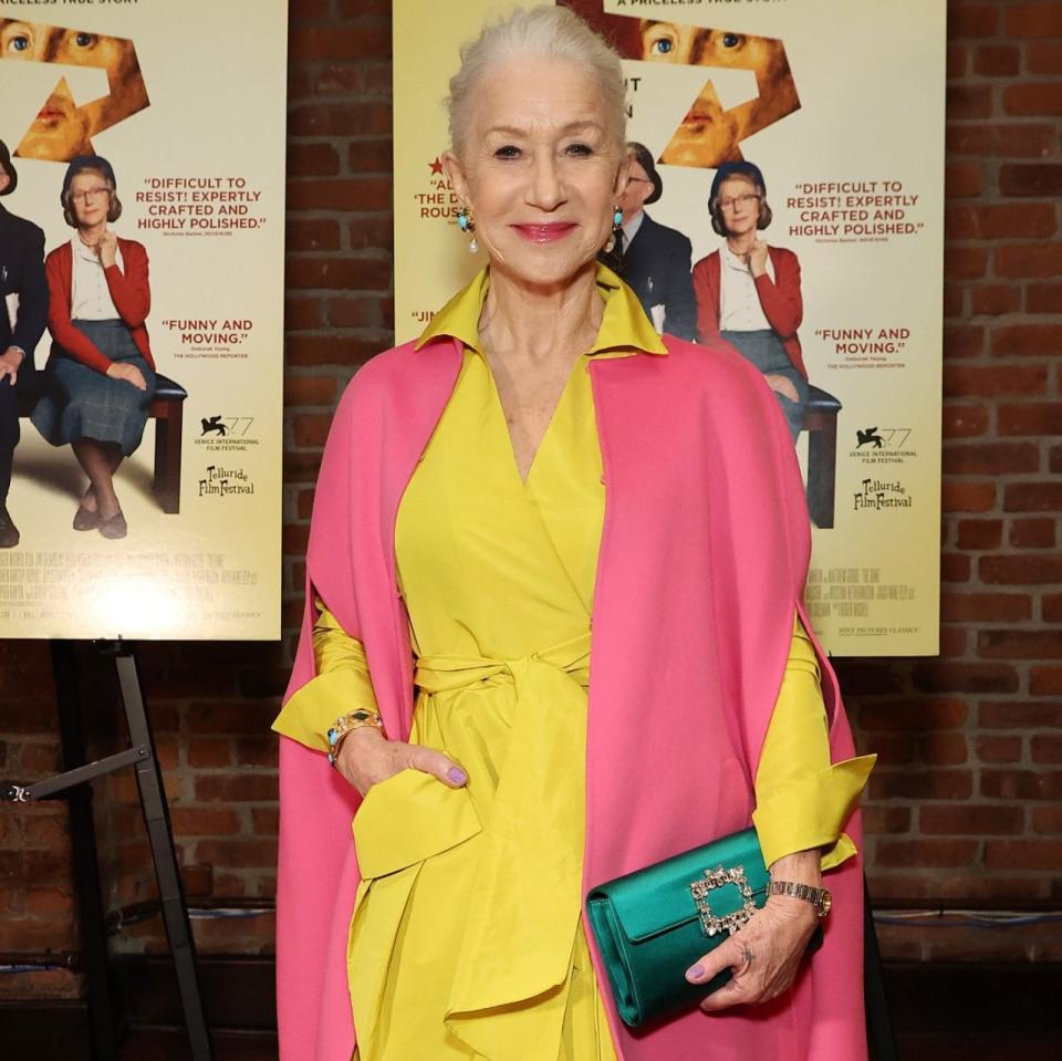 Helen Mirren wearing bright colours, which apparently boost our mood… - Arturo Holmes