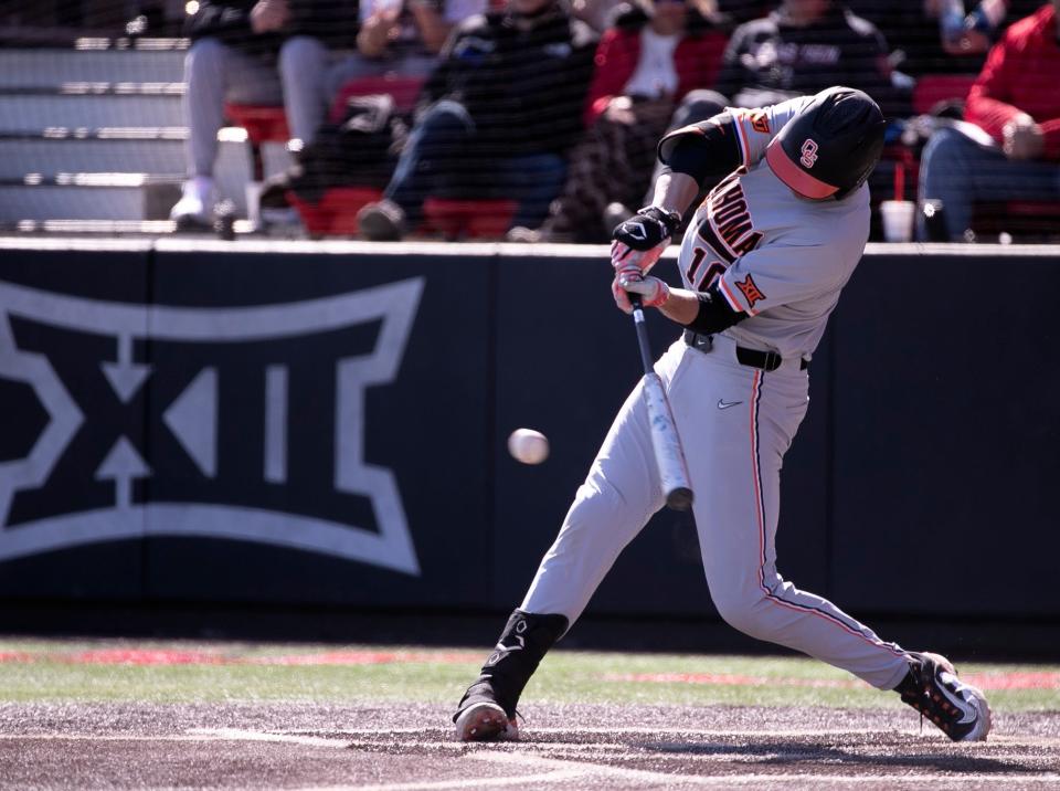 OSU's Nolan Schubart has 12 homers and 51 RBIs this season, both top 10 in the Big 12.