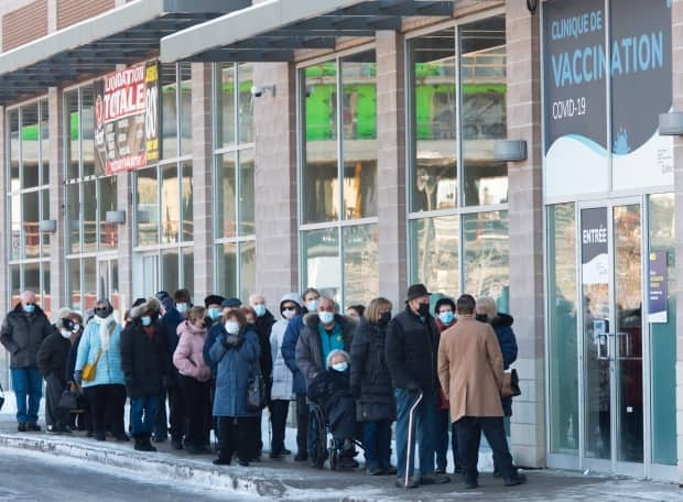 Quebec 85-years-old and over lined up for their first dose of a COVID-19 vaccine in Laval last week, but most who live in long-term care homes have already been vaccinated.