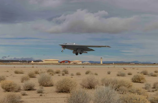 B-21轟炸機起飛。   圖 : 翻攝自騰訊網