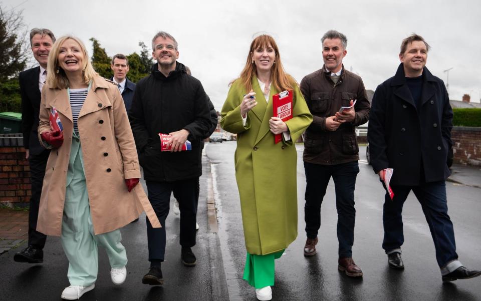 Ms Rayner canvassing on the streets of Birmingham on Wednesday