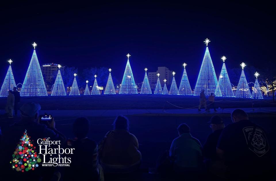 The Gulfport Harbor Lights Winter Festival brings more than 1.5 million colorful Christmas lights spread across 40 acres in Jones Park.