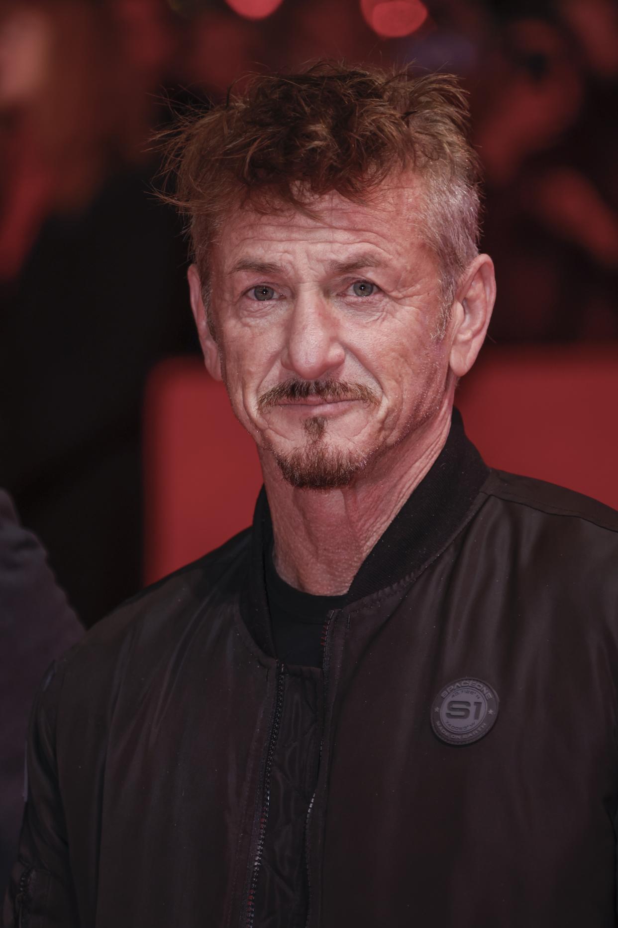 Sean Penn poses for photographers at the premiere for the film 'Superpower' during the International Film Festival 'Berlinale', in Berlin, Germany, Friday, Feb. 17, 2023. (Photo by Joel C Ryan/Invision/AP)