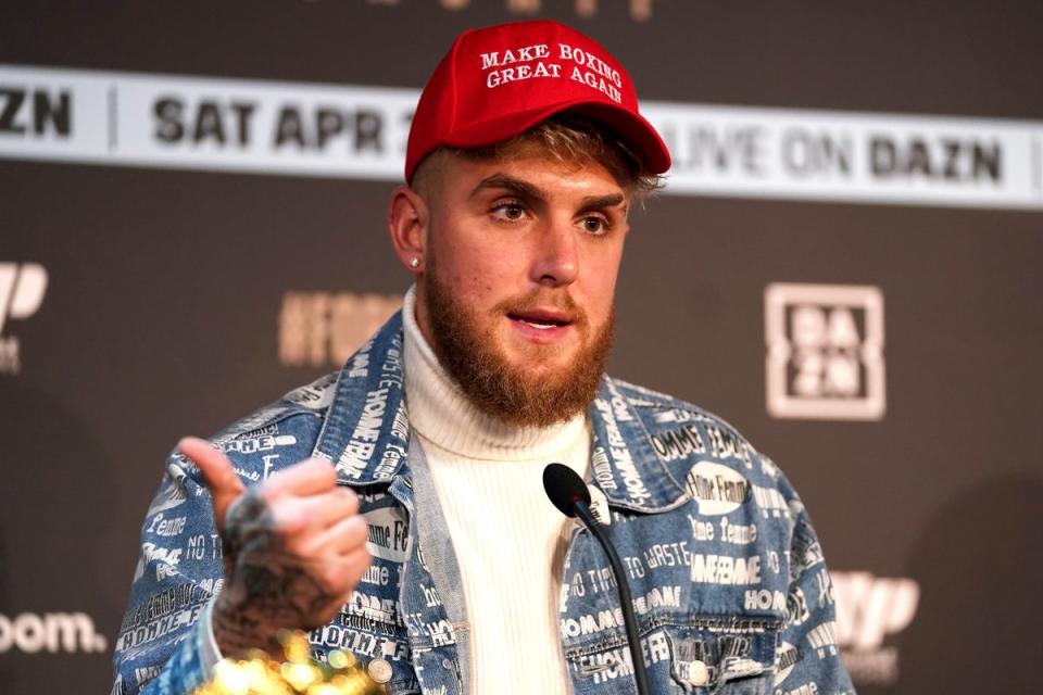Jake Paul is set to face Tommy Fury on August 6 (Adam Davy/PA) (PA Wire)