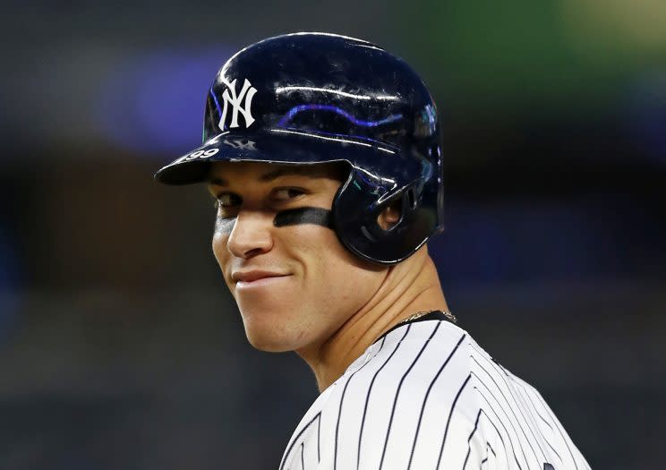 Aaron Judge crushed another epic BP homer on Wednesday. (AP)