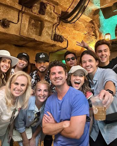 <p>Rebel Wilson/Instagram</p> Rebel Wilson, Ramona Agruma, and their friends at Disneyland.