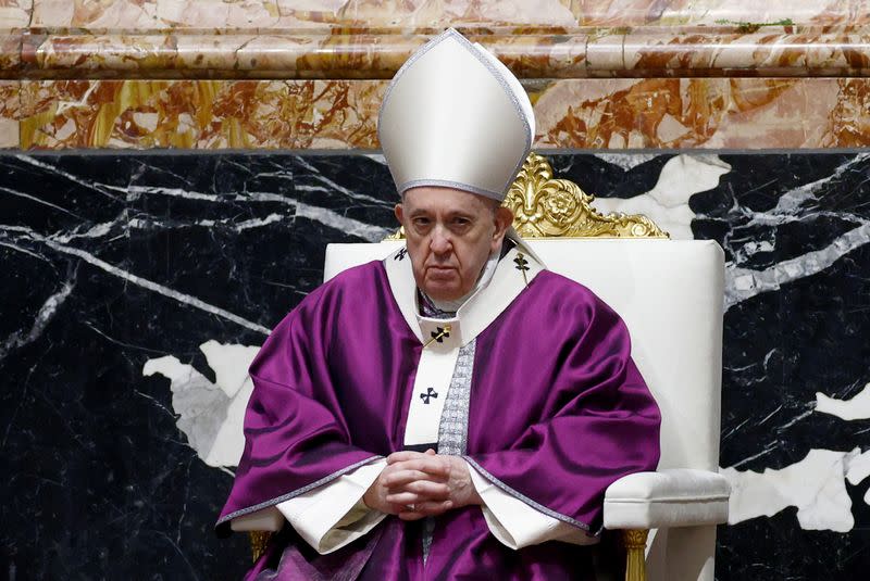 FILE PHOTO: Ash Wednesday mass in St. Peter's Basilica at the Vatican