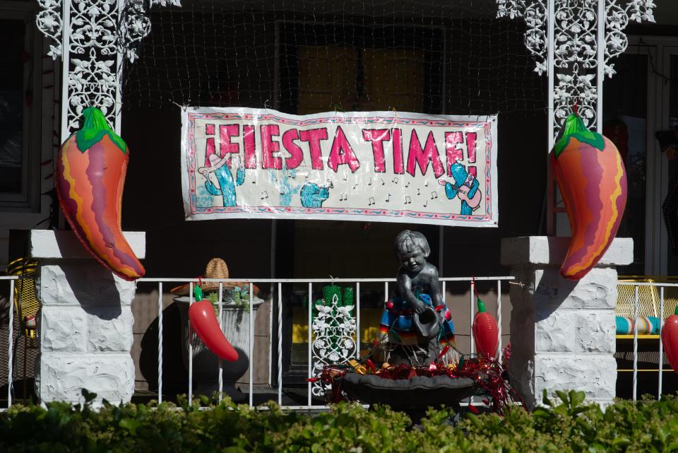 A home is seen decorated for the Fiesta Mexicana last year in northeast Topeka's Oakland community. The event has been rebranded this year as "Fiesta Topeka."