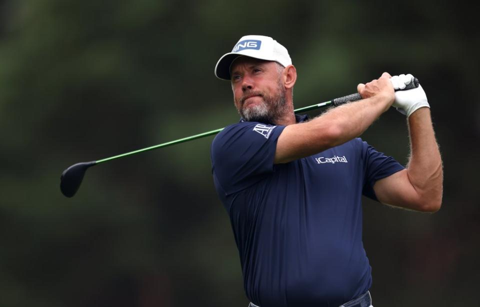 England’s Lee Westwood on the eighth tee during day two of the BMW PGA Championship at Wentworth (Steven Paston/PA) (PA Wire)