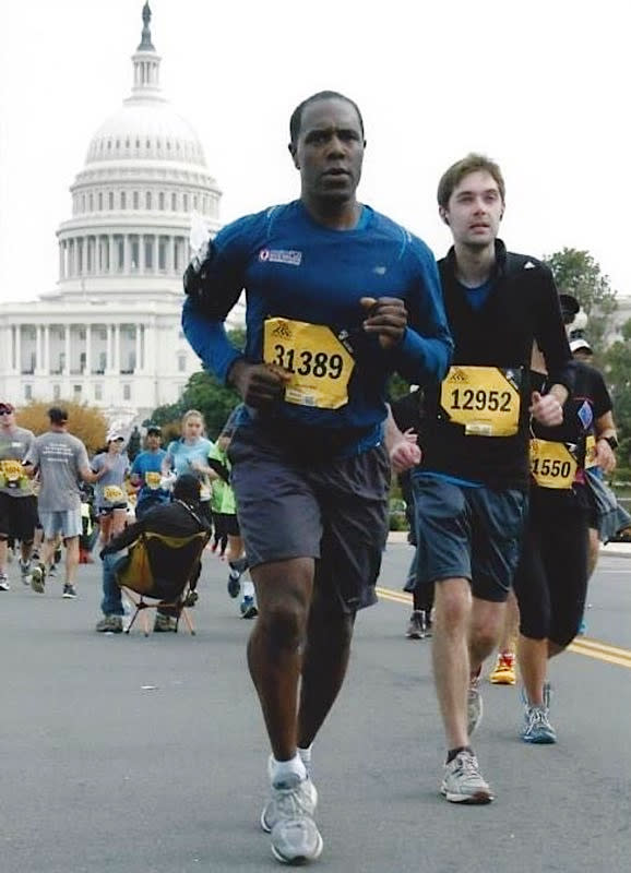 Image:  Kevin O. Davis running in Washington, D.C. (Courtesy Kevin O. Davis)