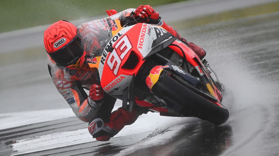 Márquez in action during the MotoGP of Great Britain on August 5. - Clive Mason/Getty Images