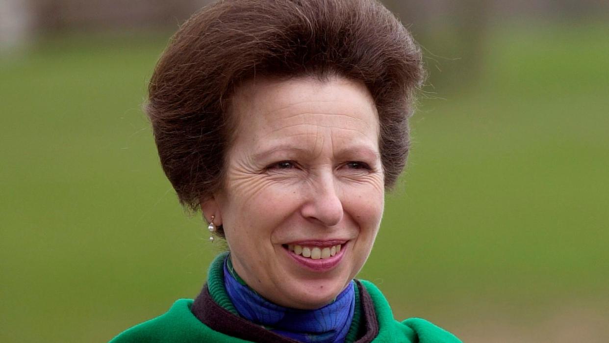 Princess Anne in a green coat