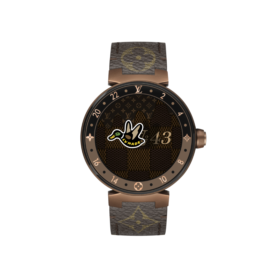 Tambour Horizon Monogram watch, S$4875, Louis Vuitton x Nigo LV2 collection. (PHOTO: Louis Vuitton)