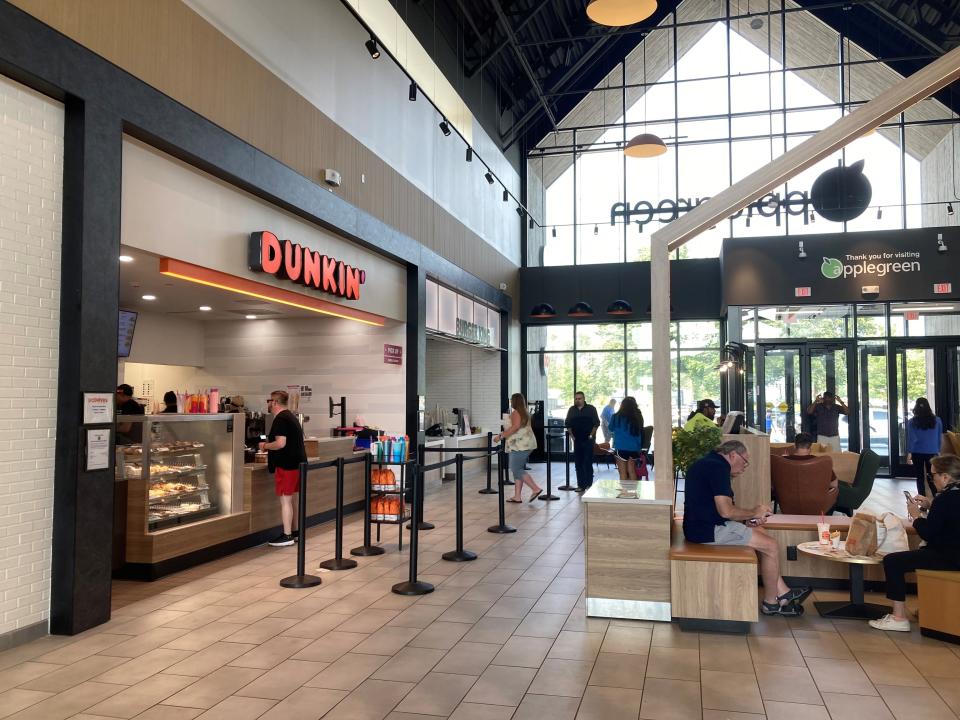 Restaurants at the Clarence service center on the New York state Thruway include Dunkin'.