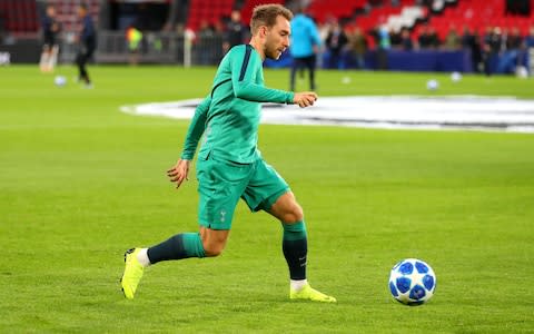 Eriksen returns for Tottenham tonight - Credit: GETTY IMAGES