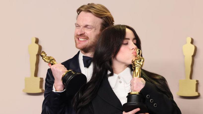 Billie Eilish and her brother Finneas O'Connell at this year's Oscars