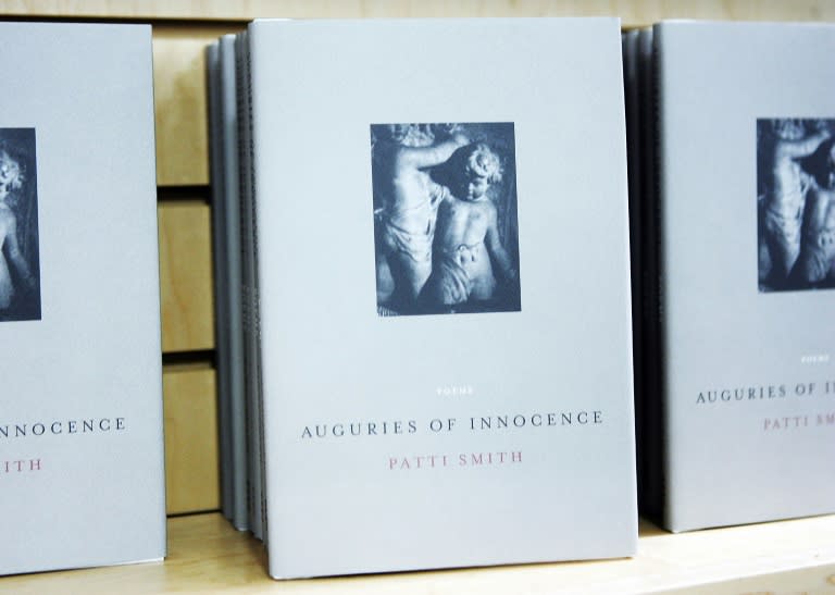 Musician Patti Smith's book of poetry "Augeries of Innocence" is seen on December 7, 2005 in New York City