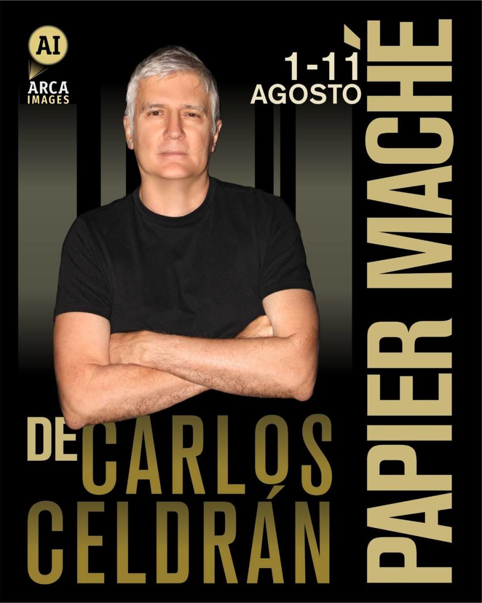 Carlos Celdrán es el autor y director de “Papier mâché”, la obra que Arca Images, el Miami Dade County Auditorium y The Roxy Theatre Group. 